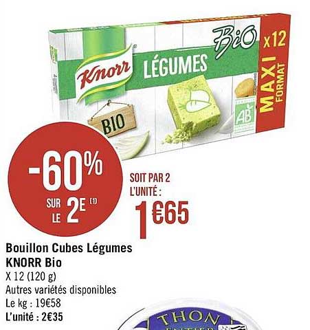 Bouillon Cubes Légumes Knorr Bio