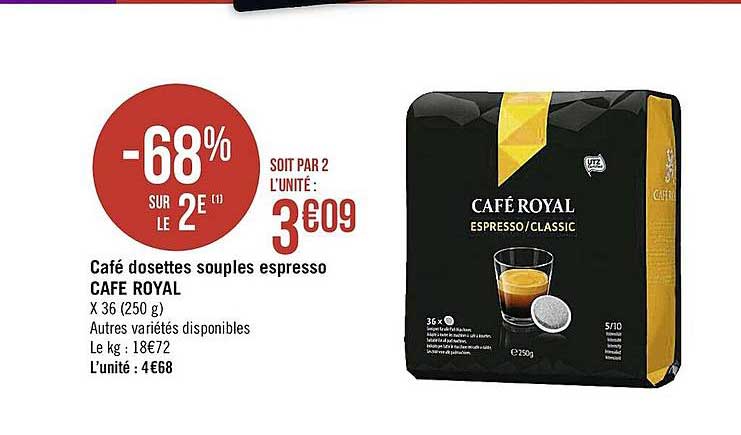Café Dosettes Souples Espresso Café Royal