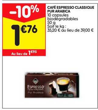 Café Espresso Classique Pur Arabica