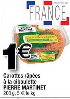 Carottes Râpées à La Ciboulette Pierre Martinet