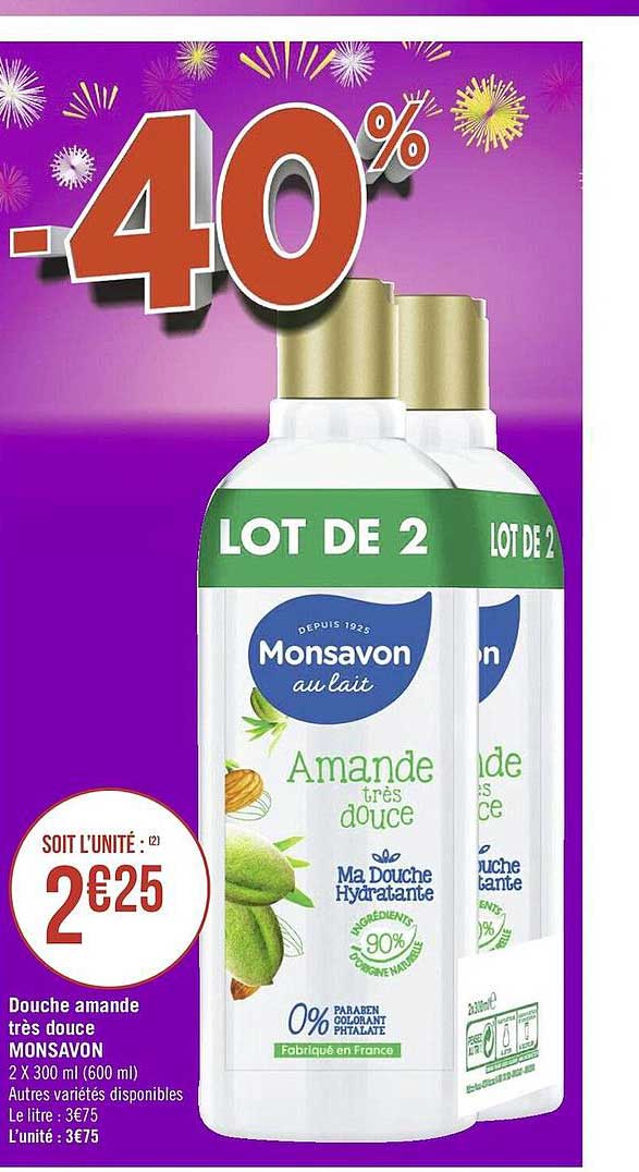 Douche Amande Très Douce Monsavon