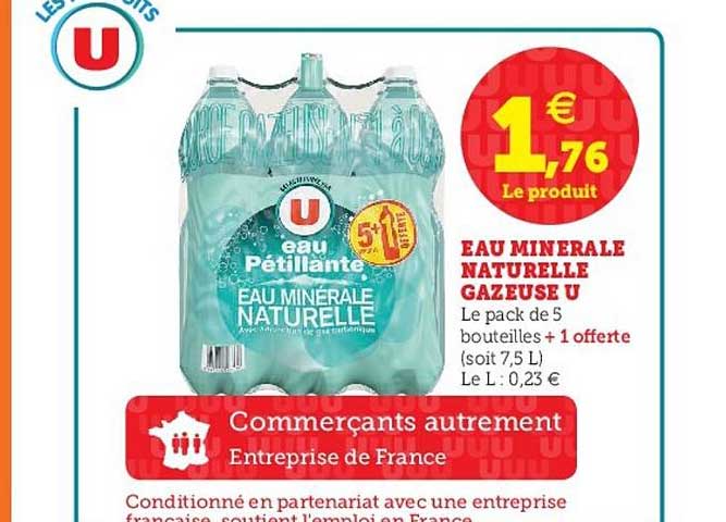Eau Minérale Naturelle Gazeuse U