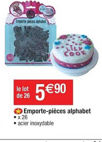 emporte-pièces alphabet