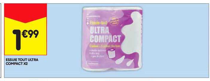 essuie tout ultra compact x2