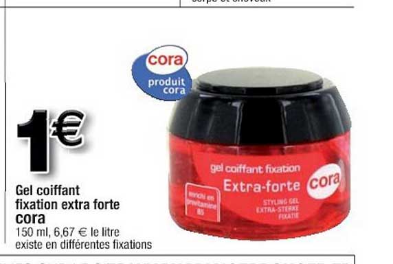 gel coiffant fixation extra forte cora