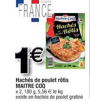 hachés de poulet rôtis maître coq
