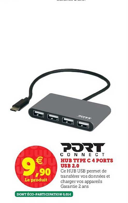 hub type c 4 ports usb 2.0 port connect