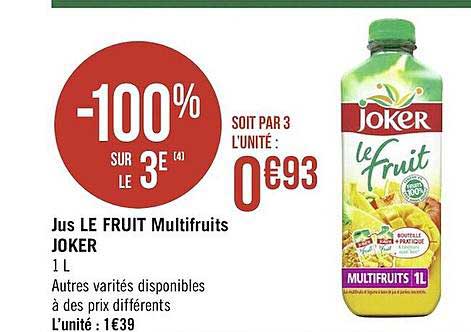 Jus Le Fruit Multifruits Joker