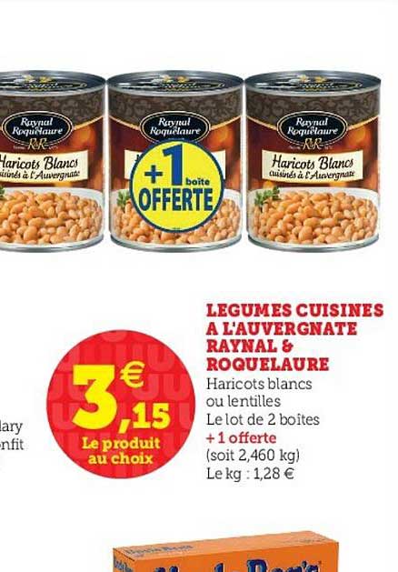 légumes cuisinés à l'auvergnate raynal & roquelaure