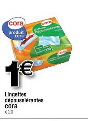 lingettes dépoussiérantes cora
