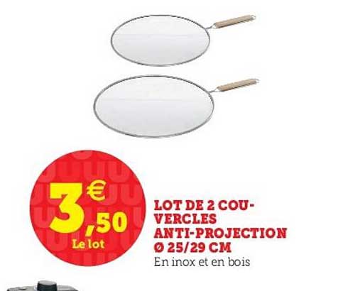 lot de 2 couvercles anti-projection 25-29 cm