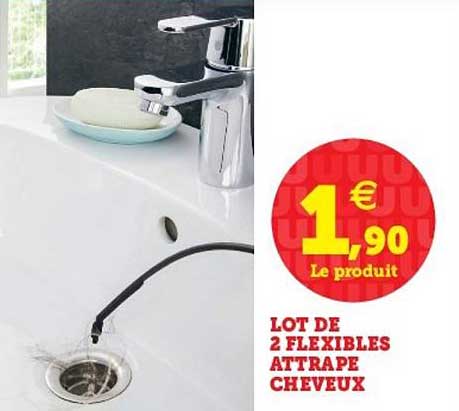 lot de 2 flexibles attrape cheveux