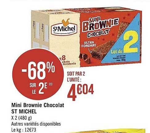 Mini Brownie Chocolat St Michel