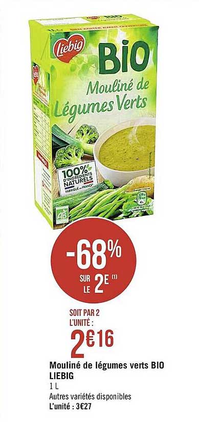 Mouliné De Légumes Verts Bio Liebig