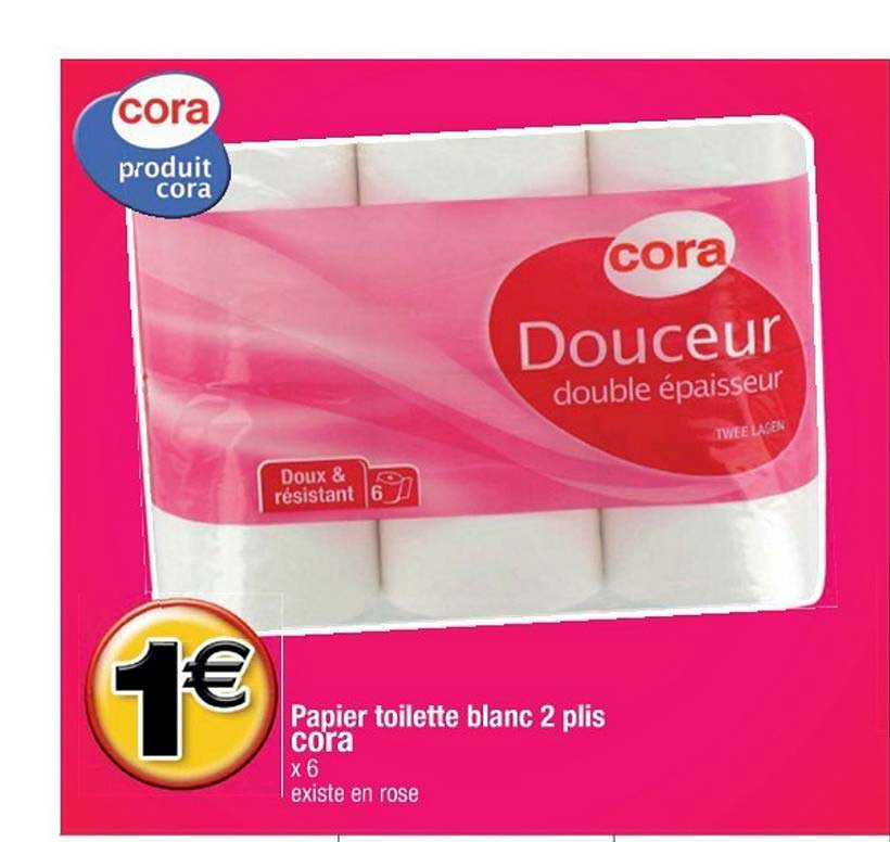 papier toilette blanc 2 plis cora