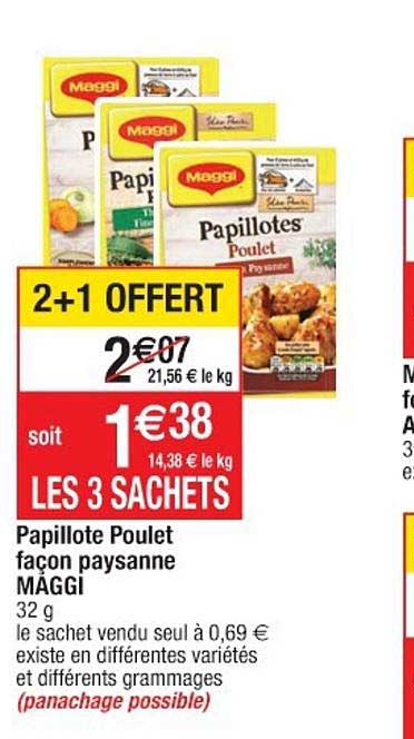 papillote poulet façon paysanne maggi
