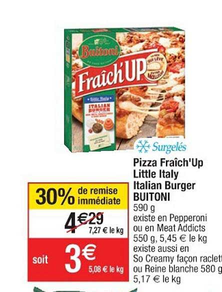 pizza fraîch'up  little italy italian burger buitoni