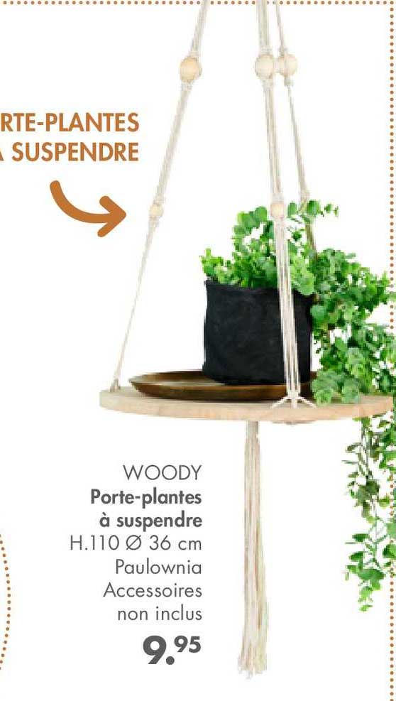 porte-plantes à suspendre woody