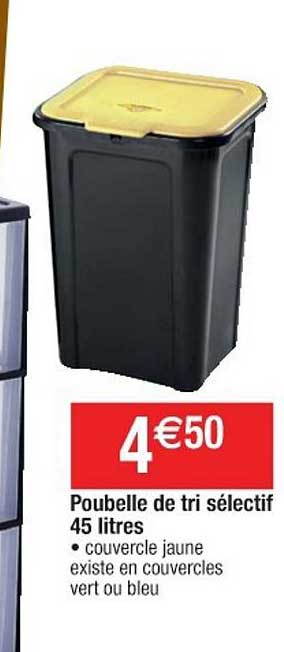poubelle de tri sélectif 45litres