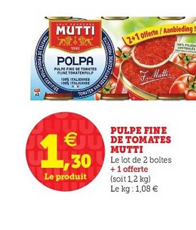 Pulpe Fine De Tomates Mutti