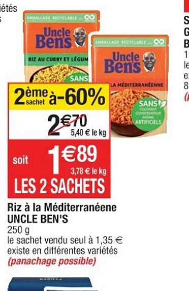 riz à la méditerranéenne uncle ben's