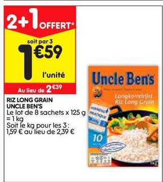 riz long grain uncle ben's