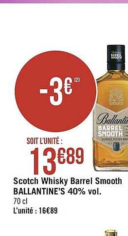 scotch whisky barrel smooth ballantine's 40% vol.