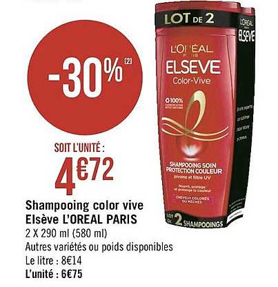 Shampooing Color Vive Elsève L'oréal Paris