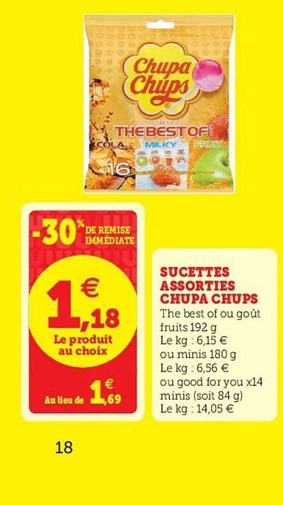 sucettes assorties chupa chups