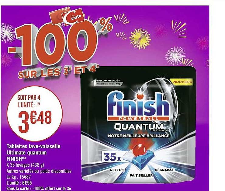 tablettes lave-vaisselle ultimate quantum finish