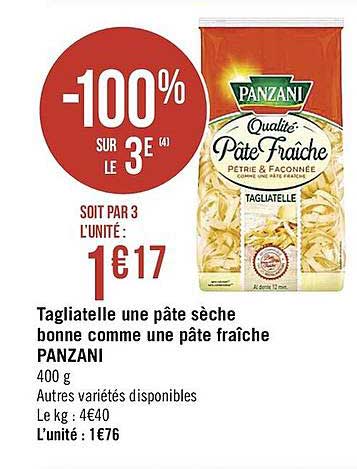 tagliatelle une pâte sèche bonne comme une pâte fraîche panzani