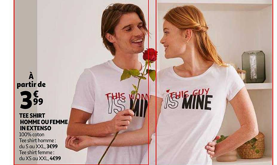 tee shirt homme ou femme in extenso