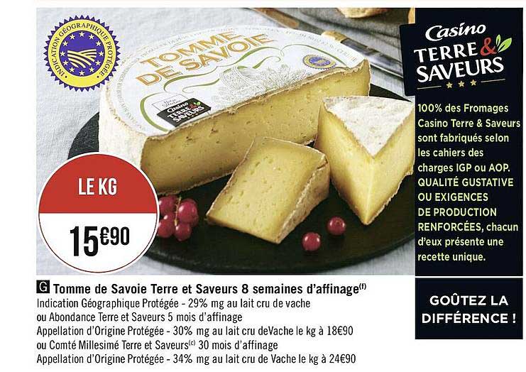 tomme de savoie terre et saveurs 8 semaines d'affinage