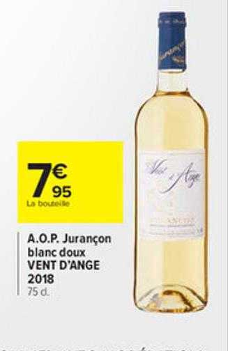 a.o.p. jurançon blanc doux vent d'ange 2018