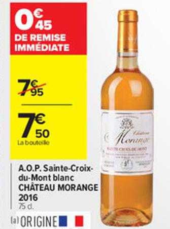 a.o.p. sainte-croix-du-mont blanc château morange 2016