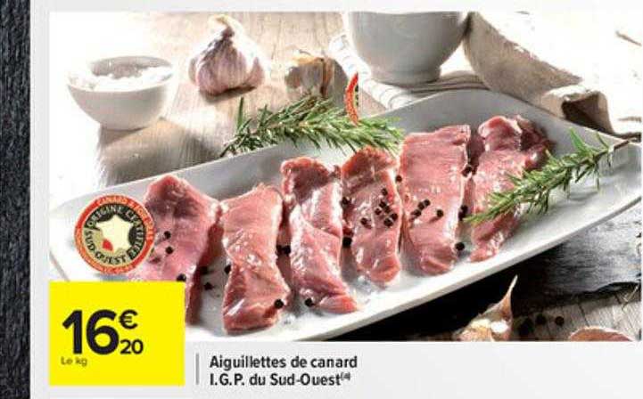 aiguillettes de canard i.g.p. du sud-ouest