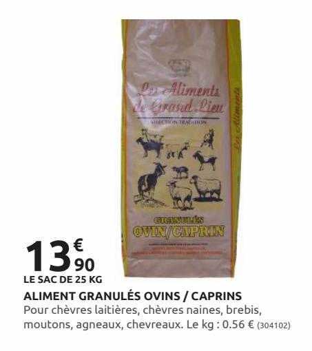 aliment granulés ovins caprins