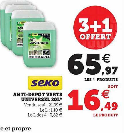 Anti-depôt Verts Universel Seko