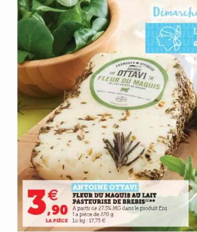 antoine ottavi fleur du maquis au lait pasteurise de brebis