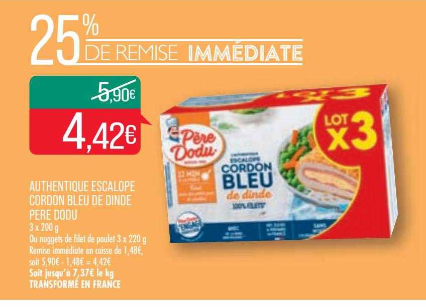 authentique escalope cordon bleu de dinde père dodu