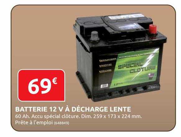 batterie 12v à décharge lente