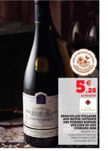 beaujolais-villages aop rouge coteaux des pierres rouges everlyne et guy pignard 2020