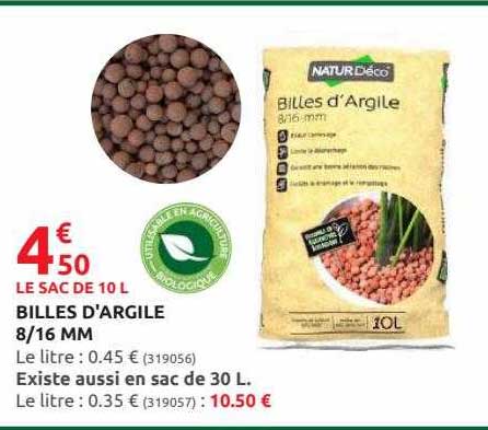 billes d'argile 8 16 mm