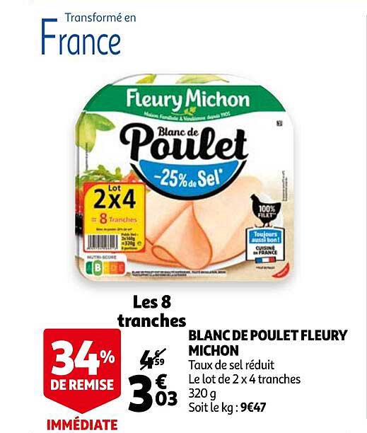 blanc de poulet fleury michon