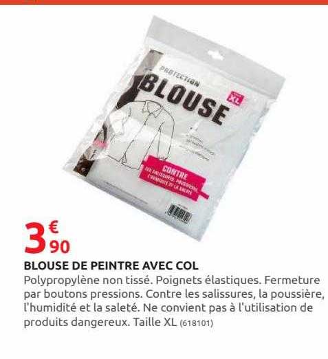 blouse de peintre avec col