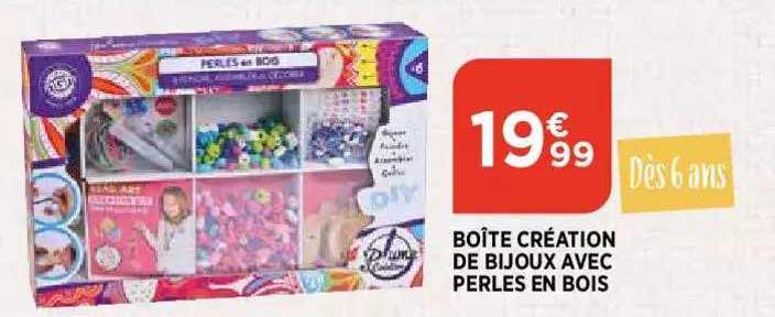 Boîte Création De Bijoux Avec Perles En Bois