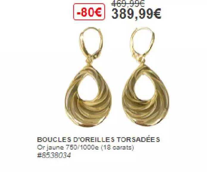 boucles d'oreilles torsadées