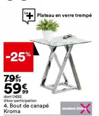 bout de canapé kroma modern living