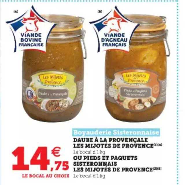 boyauderie sisteronnaise daube à la provençale les mijotés de provence ou pieds et paquets