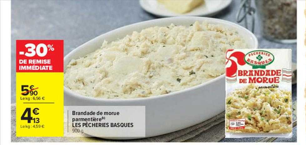 brandade de morue parmentière les pêcheries basques -30% de remise immédiate